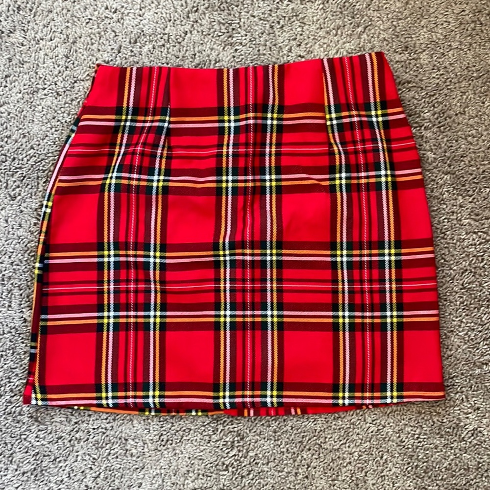 Plaid Nasty Gal mini skirt